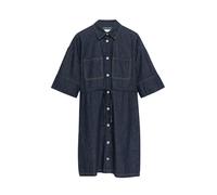 comma - Blusenkleid mit Tunnelzug blau - Gr. - 40