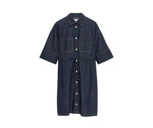 comma - Blusenkleid mit Tunnelzug blau - Gr. - 44