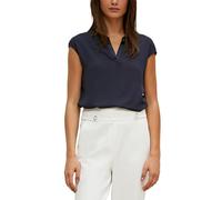 Blusenshirt COMMA Gr. 36, blau (navy) Damen Shirts Blusenshirts (81395732-36)