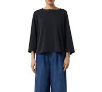 Comma Bluse fließend mit weitem Ärmel Blau Größe 46