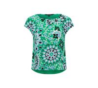 comma - T-Shirt grün|mehrfarbig - Gr. - 40