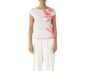 Comma Blusenshirt im Fabricmix mit floralem Print