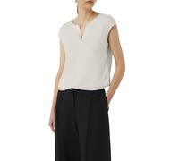 Comma Blusenshirt mit Satinblende Weiß Damen Größe 44
