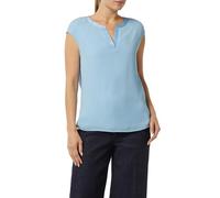 T-Shirt COMMA, Damen, Gr. 40, blau canal, Single Jersey, Obermaterial: 93% Viskose, 7% Elasthan. Futter: 93% Viskose, 7% Elasthan, casual, Shirts (81181116-40) blau canal