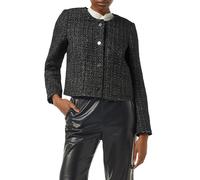 comma - Bouclé-Jacke mit aufgesetzten Taschen schwarz - Gr. - 42