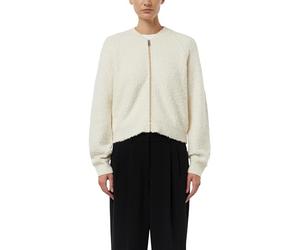 Comma Bouclé-Strickblouson aus Baumwollmix mit Raglanärmeln