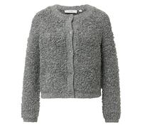 Comma - Bouclé Strickjacke - - Knitwear - Damen - Grau - XL