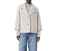 Comma Boucléjacke mit Rippbündchen und Reverskragen