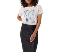 Comma Boxy-Shirt aus Baumwollmix mit Artwork-Print