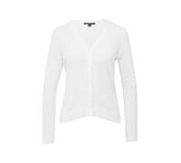 comma - Cardigan aus Feinstrick mit V-Ausschnitt weiß - Gr. - 42