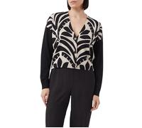 Strickjacke schwarz|beige L