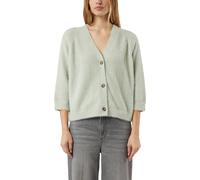 Comma Strickjacke 2176296 flauschiger Strickcardigan mit 3/4-Ärmeln Damen Grün Gr. 34