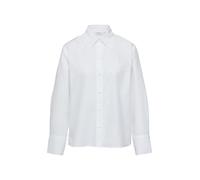 Hemdbluse, Damen, Gr. 36, weiß, Web, Obermaterial: 100% Baumwolle, COMMA CASUAL IDENTITY, unifarben, casual, relaxed fit hüftbedeckend, Blusen, unifarben, casual, relaxed Fit, mit Hemdkragen, aus Baum