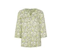 comma Casual Identity Damen Bluse mit Allovermuster Offwhite Leaf 46