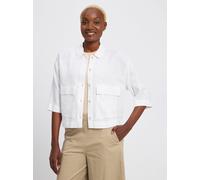 comma casual identity Kastenjacke mit Leinen-Anteil Damen weiß, 46