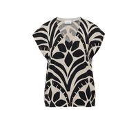 Strickpullover schwarz|beige S