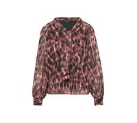 comma - Chiffon-Bluse mit All-over-Print rot - Gr. - 46