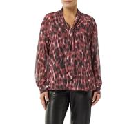 Comma Chiffon-Bluse mit All-Over-Print und Schluppe