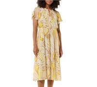 Comma Chiffon-Kleid mit U-Boot-Ausschnitt und Raffung