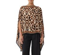 Comma Chiffon-Poncho mit All-over-Print