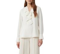 comma Regular Fit Bluse mit Volants Modell 'PROTECT' in Offwhite, Größe 46