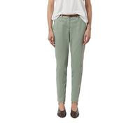 Chinohose COMMA, Damen, Gr. 40, Länge 24, khaki, Web, Obermaterial: 65% Baumwolle, 30% Polyester, 5% Elasthan, slim fit 7/8-Länge, Hosen Chinohose, mit Gürtel und Stretch (19495846-40) khaki