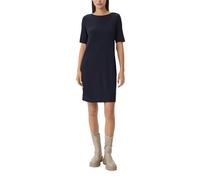 comma Casual Identity Kleid in unifarbenem Design mit 1/2-Arm in Marineblau, Größe 36