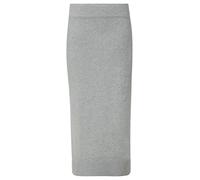 Midirock, Damen, Gr. 38, graumelange, Feinstrick, Obermaterial: 72% Viskose, 28% Polyester, COMMA CASUAL IDENTITY, meliert, casual, schmal ca. Mitte Wade, Röcke, aus Feinstrick, schmale Passform (4366