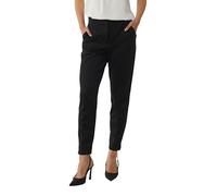 Cigarette-Pants aus Scuba mit elastischem Bund schwarz 34