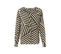 comma - Crêpe-Bluse mit All-over-Print schwarz - Gr. - 46