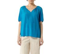 Comma Crêpe-Bluse mit voluminösen Ärmeln und Raffung