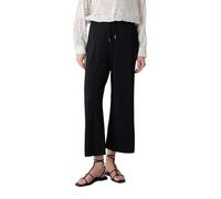 Comma Hose Crop-Hose mit Semi Wide Leg Schwarz Größe 38