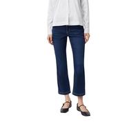comma - Cropped Jeans mit Flared Leg und Waschung blau - Gr. - 42