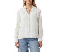Comma Bluse Feminine Streifenbluse mit Bindedetail Weiß Gr. 36