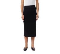 Midirock, Damen, Gr. 38, schwarz, Feinstrick, Obermaterial: 72% Viskose, 28% Polyester, COMMA CASUAL IDENTITY, unifarben, casual, schmal ca. Mitte Wade, Röcke, aus Feinstrick, schmale Passform (742013