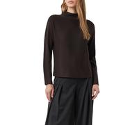 Comma Strickpullover aus Viskose-Mix mit Stehkragen Dunkelbraun Größe 42