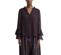 Comma Bluse Feminine Chiffon mit Volant-Detail Lila Größe 42