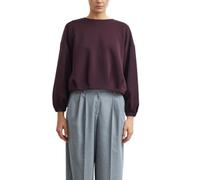 Comma Sweatshirt Sweater – kurz geschnitten, Rundhals, Viskose-Stretch – Damen Lila Gr. 40