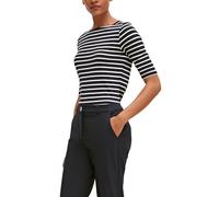 Comma Streifenshirt Slim Fit Damen dunkelblau Größe 40
