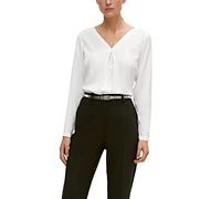 Comma Damen 60.2.61.15.152.2125620 Bluse, 0120 weiß, 42