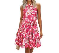 Comma Damen 60.2.61.20.200.2132519 Kleid, 44C8 pink|weiß, 32