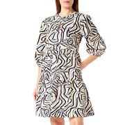 Comma Damen 60.2.62.20.200.2132126 Kleid, 44A4 beige|pink|schwarz, 40