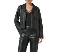 Comma Indoor-Jacke kurz Lederoptik Schwarz Damen Größe 42