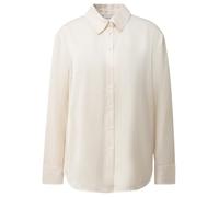 Comma Damen Bluse aus Satin - Knopfleiste, Zeitloses Design