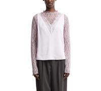 COMMA Damen Bluse - V-Ausschnitt mit Spitze