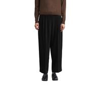 COMMA Damen Bundfaltenhose - Wide Leg, Ankle-Länge, Mid Rise