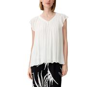 Comma Damen Crêpe-Bluse mit Raffung Bluse