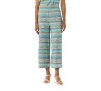 Comma Damen Hose Gestrickte Culotte mit Wide Leg und Elastikbund