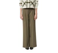 Comma Damen Hose lang, Wide Leg Fließende Wide-Leg-Hose mit Abnehmbarem Gürtel