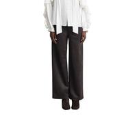 COMMA Damen Hose - Wide Leg, High Rise, Velours, 5-Pocket